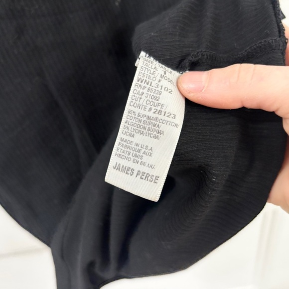 James Perse Black Ribbed Longline Sleeveless Women's Tank Top - Sz 1 - Picture 7 of 9